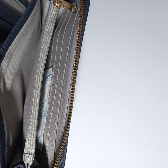 Thirty one Wallet All About the Benjamins Midnight Navy Pebble New - Picture 7 of 14